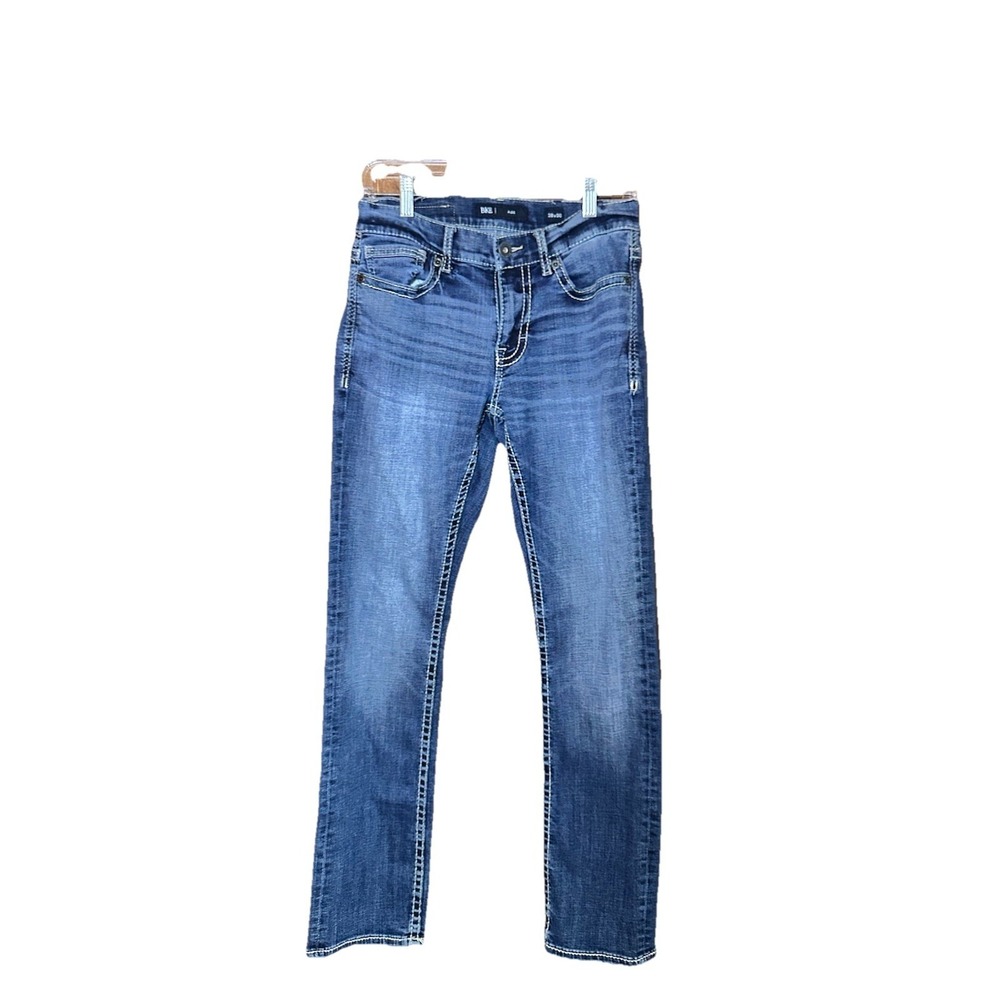 BKE Alec Jeans Mens 28x30 Blue Denim Straight Stretch Distressed Fade